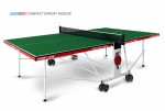 Теннисный стол для помещения Compact Expert Indoor green  proven quality 6042-21 - магазин СпортДоставка. Спортивные товары интернет магазин в Казани 