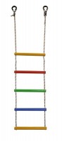 Детская веревочная лестница для ДСК 5 перекладин цвет радуга ЛВ5-3В - магазин СпортДоставка. Спортивные товары интернет магазин в Казани 