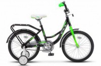 Детский велосипед Stels Flyte 18" Z011 Чёрный салатовый 2022 - магазин СпортДоставка. Спортивные товары интернет магазин в Казани 